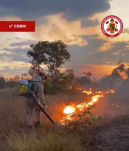 Corpo de Bombeiros começa a luta contra incêndios florestais na região de Barra do Garças