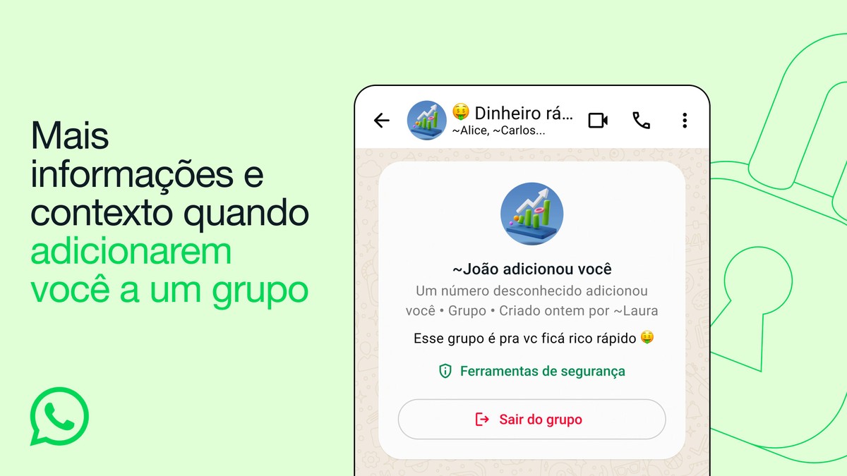 WhatsApp vai dar mais detalhes de grupos caso você seja adicionado por um desconhecido; veja como vai funcionar