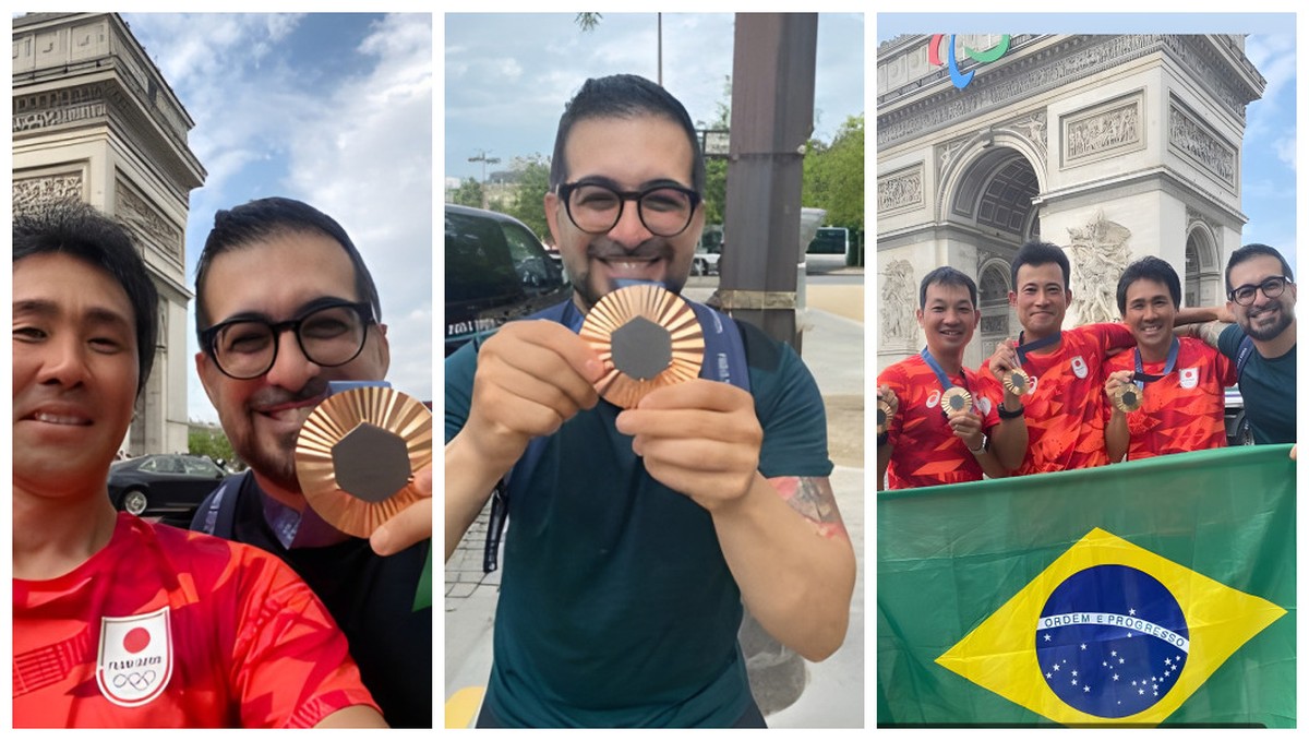 Jornalista do interior de SP faz foto com medalha de bronze do Japão nas Olimpíadas: 'emocionante'