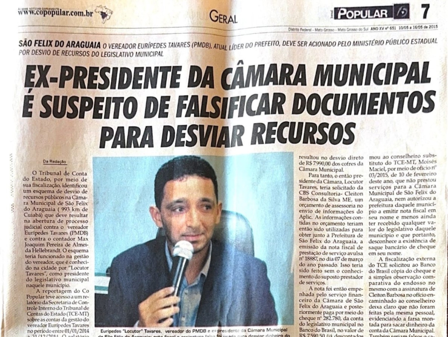 Radialista Tavares candidato a prefeito apoiado pela prefeita Janailza respondeu a processo criminal por falsidade ideológica, falsificação de assinatura fraude processual