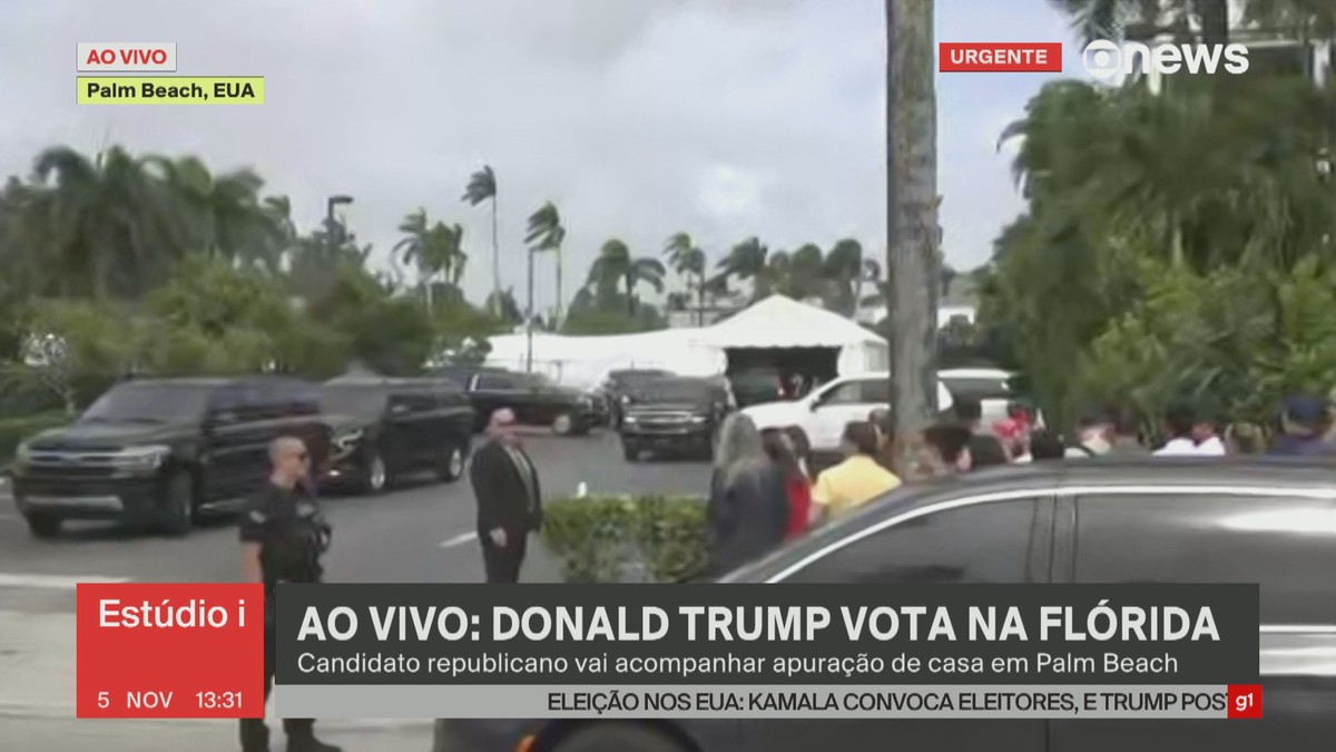 Eleições dos EUA: Trump chega para votar na Flórida