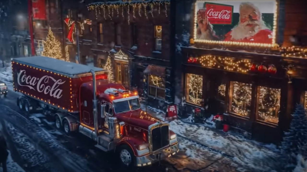 Coca-Cola aposta em IA para recriar anúncio de Natal e divide opiniões