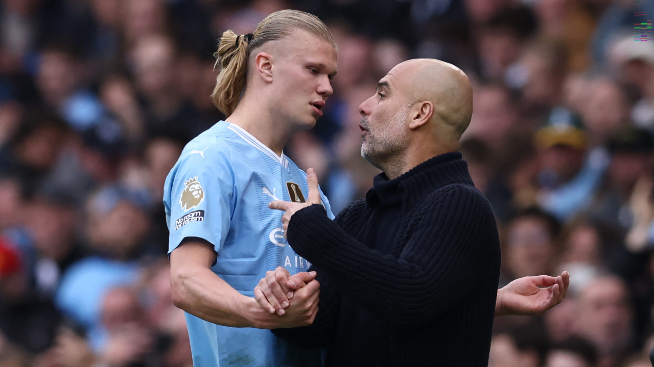 Guardiola defende Haaland de críticas no City: 'Sem ele, estaríamos com mais problemas'