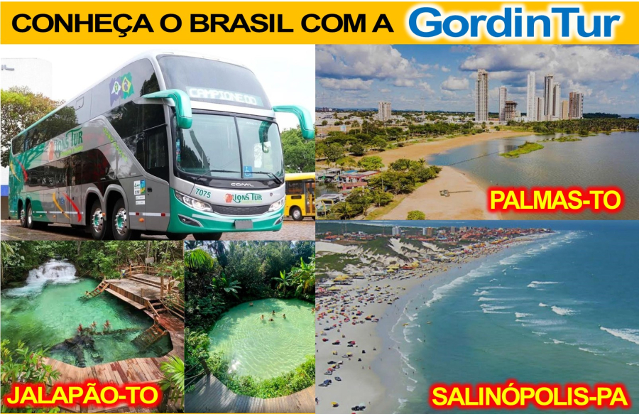 PACOTE TURÍSTICO: Palmas-TO, Jalapão-TO e Salinópolis-PA, em 10 de janeiro de 2026