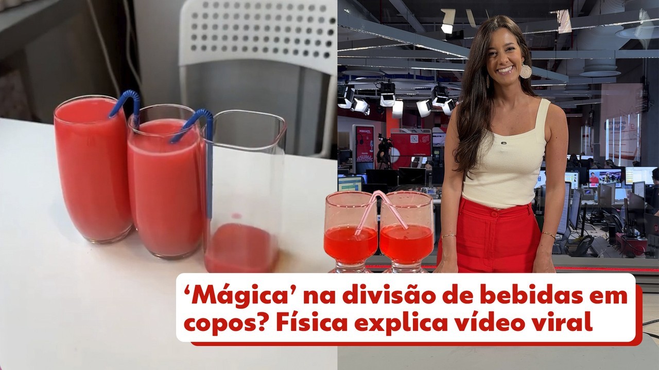 'Mágica' com canudo para dividir bebida por igual? Ciência explica vídeo que viralizou nas redes