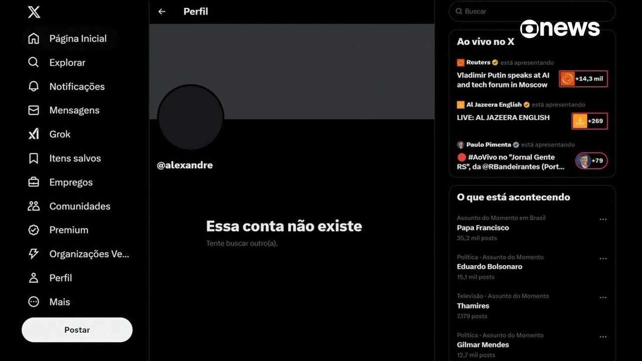 Alexandre de Moraes desativa conta na rede social X